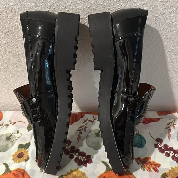 FRANCO SARTO CASSANDRA BLACK PATENT LEATHER LOAFER SZ 8M CAREER EVERYDAY - Picture 5 of 10